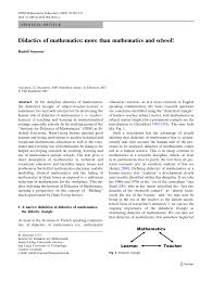 To find out more complete and clear information or images, you can visit the source. Pdf Didactics Of Mathematics More Than Mathematics And School