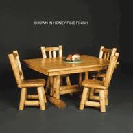 log dining tables , rustic dining sets