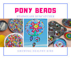 How to make tissue paper stained glass flowers. Making Pony Bead Suncathers With Your Kids Is An Amazing Garden