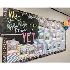 The Highlight Of My Week Was Doing A Formal Lesson On The Power Of Yet Hearing My Ki Growth Mindset Bulletin Board Growth Mindset Classroom The Power Of Yet