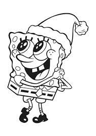 Christmas coloring pages to print. Sponge Bob Christmas Coloring Pages Coloring Home