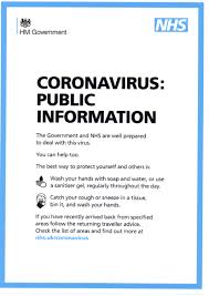 Choose quieter times and routes to travel. Coronavirus Marden Parish Council