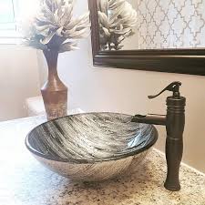 vigo titanium glass vessel bathroom