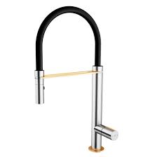 mitigeur de cuisine avec douchette satin or rose essebagno exil en 2021 douchette robinetterie cuisine robinet douchette