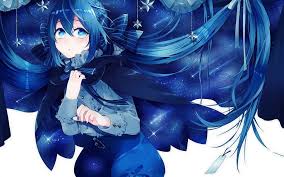 Female Anime Character With Blue Hair And Blue Eyes Hd Wallpaper Wallpaper Flare Anime Anime Backgrounds Wallpapers Anime Wallpaper
