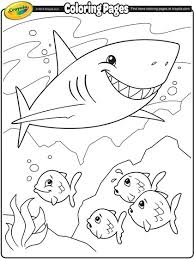 Simple free sharks coloring page to print and color. Shark Coloring Page Crayola Com