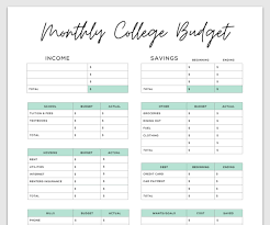 Free printable money manager for kids pdf from vertex42. Simple Budget Template For College Students Free Pdf