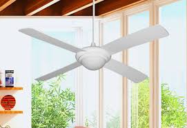 Outdoor ceiling fans, also known as overhead patio fans, are made with light kits, motor housings, and fan blades that withstand humidity and moisture in damp locations. 52 Luna Indoor Outdoor Ceiling Fan And Light In Pure White Dan S Fan City C Ceiling Fans Fan Parts Accessories