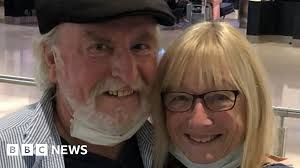 Couple separated for 20 months by pandemic reunited at Heathrow