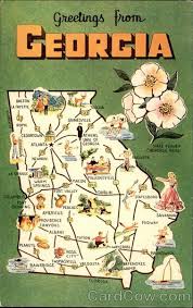 Greetings From Georgia Georgia Map Georgia Usa Georgia History