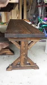 For the top im using 2 pieces of 3/4 plywood thats glued and screwed together to this method of making a table top works very well to get a stable and solid piece of 1.5 material quickly. Benches Dining Tables Robthebenchguy