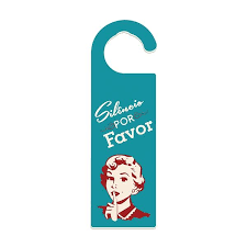 Aviso De Porta Silencio Por Favor Placas De Aviso Quadros De Aviso Porta De Quarto