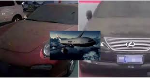 Sebuah plat perancah besi terjatuh di kawasan bangunan dalam pembinaan bersebelahan flat sri sabah, jalan ikan emas, cheras pada pagi selasa. Dua Buah Kereta Berdebu Di Parking Selama 6 Tahun Dipercayai Milik Penumpang Mh370 Soya Lemon