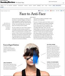 Patterns of light and dark in the cheekbones, or the way color is distributed on the nose. Adam Harvey Cv Dazzle
