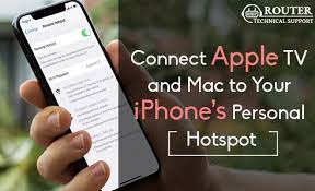 The most reliable way to get your phone hooked up to the tv is with an hdmi cable. How To Connect Apple Tv And Mac To Your Iphone S Personal Hotspot Router Technical Support