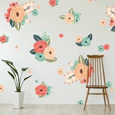 Decals are a great option for a temporary touch of style. Graphic Flower Cluster Wall Decals Flower Wall Decal Set Project Nursery