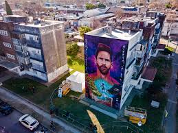 You can also upload and share your favorite lionel messi 2018 wallpapers. Gigantisch Graffitiportret Van Messi Onthuld Aan Eerste Scho De Standaard Mobile