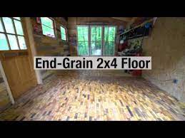 Although intended for use as a subfloor, dricore works effectively as shop flooring and is the closest thing to having a. End Grain 2x4 Floor Timelapse Youtube