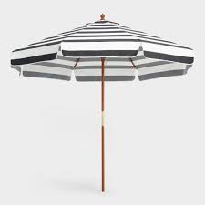 Black And White Outdoor Umbrella With Lights Black And White Scalloped 9 Ft Replacement Umbrella Canopy Canopy Stylish Patio Outdoor Umbrella