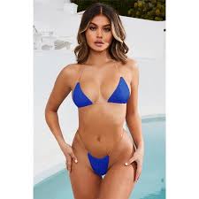 Temptation see through crotchless bikini. Women Sexy Bikini Set Solid Color Swimsuits Swimwear Transparent Strap Beach Walmart Canada