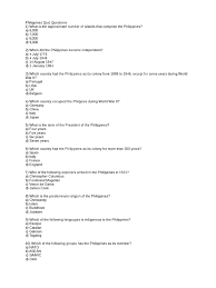 44) the inland sea in the asian landmass of russia is: Philippines Quiz Questions Pdf Philippines Tagalog Language