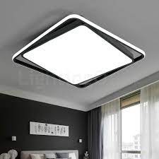 Modern Exquisite Black White Square Flush Mount Ceiling Lamp Living Room Bedroom Study Room Lightingo Co Uk Ceiling Lamps Living Room Ceiling Lights Lamps Living Room