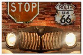 Rustic Vintage Automobile Car Grill Floor Lamp Id Lights Car Grill Industrial Light Fixtures Vintage Car Decor