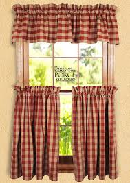 teadyed buffalo check curtain valances