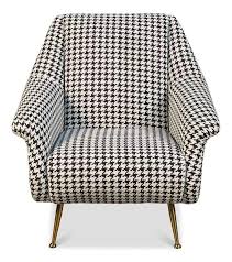 Black And White Houndstooth Accent Chair Ziegfeld Armchair Armchair White Houndstooth White Armchair