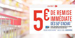 Les coupons de réduction sont valables dans les hypermarchés et supermarchés de france selon disponibilité du produit en magasin et dans la limite d'un bon de réduction par personne. Bon De Reduction Carrefour Market 5 De Remise Des 50