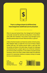 Check spelling or type a new query. How To Turn Down A Billion Dollars The Snapchat Story Gallagher Billy Amazon De Bucher