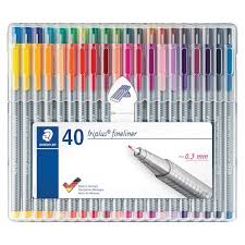 Staedtler Triplus 0 3mm Fineliner 40ct Staedtler Triplus Fineliner Pens Staedtler Fineliner Pens