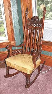 Incredibly Unique Victorian Hand Carved Face Corn Upholstered Rocker From Oralloinc On Ruby Vintage Rocking Chair Antique Rocking Chairs Upholstered Rockers