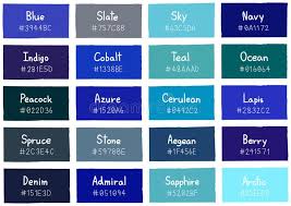 download blue tone color shade background with code and name stock vector illustration of admiral guide 636103 blue shades colors blue color shades of blue