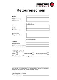 Vodafone kabel deutschland gmbh (unterföhring). Retourenschein