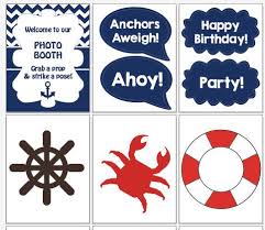 Happy Birthday Photo Booth Props Printable Nautical Photo Booth Props Printable Diy Sailor Birthday Party Etsy In 2020 Nautical Photo Booth Sailor Birthday Photobooth Props Printable