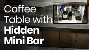 Ad modern synergy avant rectangular coffee table. How To Build Coffee Table With Hidden Mini Bar Diy Mini Bar Cabinet Furniture Design Youtube