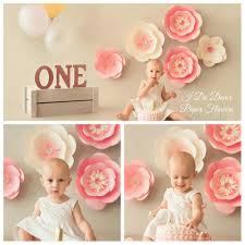 Cake Smash With Paper Flowers Paper Flowers In Durban Baby Birthday Photo Floral Birthday Party Cake Smash