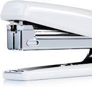 Effortless Stapler for No.10 Staples Portable Staplers Holds 40 Staples 12  Sheet Capacity Safety Stapler Machine (Color : White)