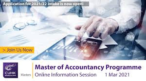 Master Of Accountancy Online Information Sessions Cuhk Business School Masters