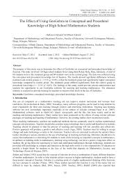 Berita gembira bagi rakyat selangor yang akan melanjutkan pelajaran ke peringkat yang lebih tinggi. Pdf The Effect Of Using Geogebra On Conceptual And Procedural Knowledge Of High School Mathematics Students