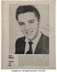 Elvis Presley 1955 Andy Griffith Concert Program Signed by the King