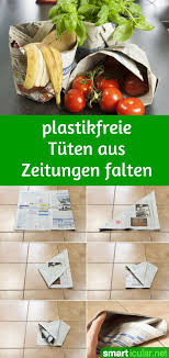 Mulltuten Und Einkaufstuten Ohne Kleben Aus Zeitungspapier Falten Mit Video Einkaufstuten Plastiktute Falten
