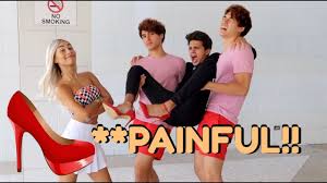 From brown closed toe high heels. Wearing High Heels For 24 Hours W Mylifeaseva Brent Rivera Youtube