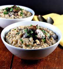 Vegan Mushroom Barley Risotto Holy Cow Vegan Recipes Recipe Pressure Cooker Recipes Cooker Recipes Vegan Instant Pot Recipes