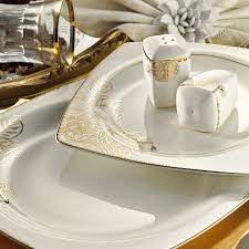kutahya porselen bone mare 62 parca 9679 desenli kare yemek takimi alkapida com dinner sets dinnerware sets white gold