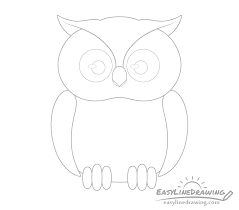 Owl face drawing at paintingvalley com explore collection of owl. How To Draw An Owl Step By Step Easylinedrawing