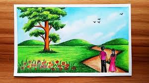 Drawing nature, halloween, seasons of the year tagged: How To Draw Garden Scenery Step By Step Easy Draw Youtube