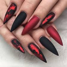 Black And Red Ombre Nails Matte 15 New Fashion Ideas Of Back Button Shirts Matte Nails Design Matte Nail Colors Gothic Nails