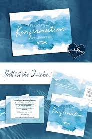 Konfiramtionskarte Aquarellfarben Einladung Konfirmation Karten Kommunion Einladung Kommunion